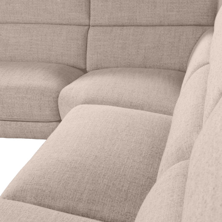 Salon d'angle avec chaise longue à gauche KM.6830
