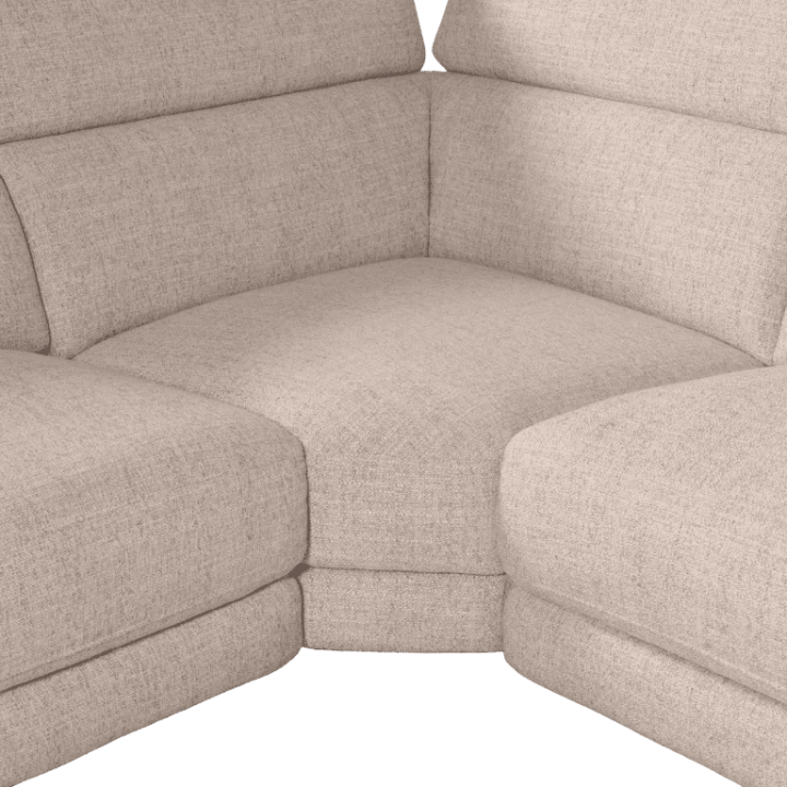 Salon d'angle avec chaise longue à gauche KM.6830