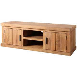 Meuble TV Dhruv bois mangue/nougat