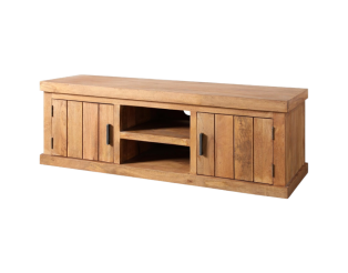 Meuble TV Dhruv bois mangue/nougat