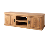 Meuble TV Dhruv bois mangue/nougat