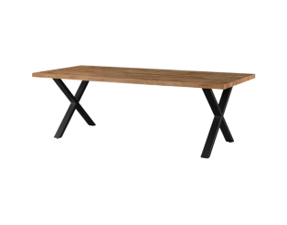 Table Etienne piétement X 220 cm
