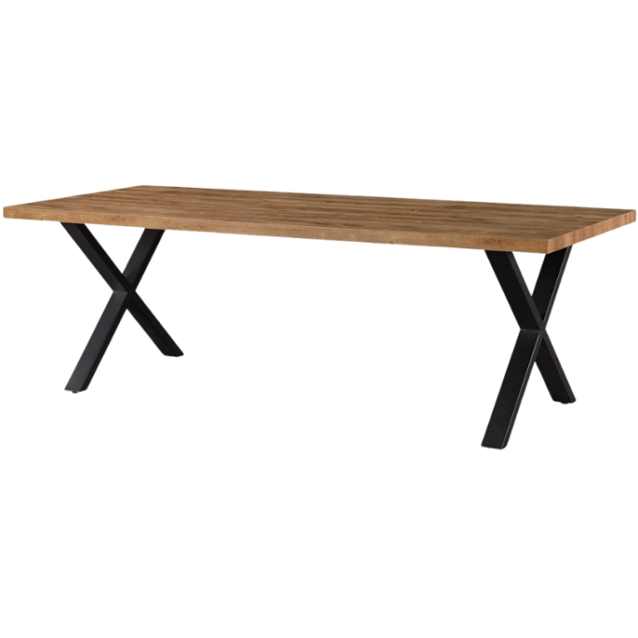 Table Etienne piétement X 220 cm