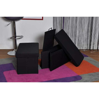 Pouf  pliant Sunny noir