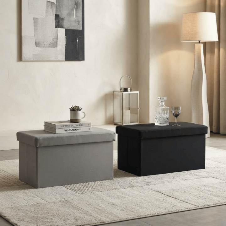Pouf  pliant Sunny noir