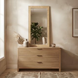 Miroir mural beige  206492