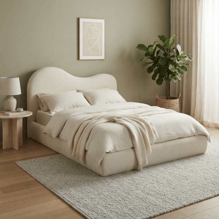 Lit Rhea 140 x 200 cm Beige