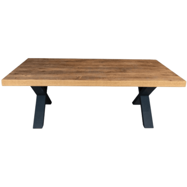 Table de salon Samuel pied X denver oak