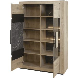 Sacha - argentier 120 cm canyon oak et effet marbre