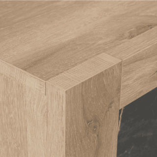 Table de salon Sacha canyon oak/marbre