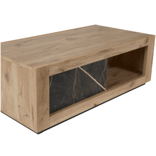 Table de salon Sacha canyon oak/marbre