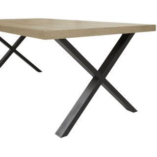Table Rectangulaire 170 cm, Pied X Rico
