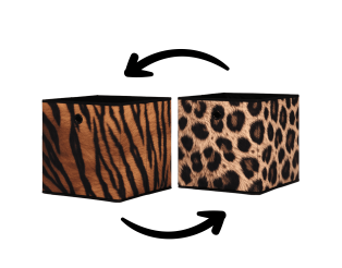 Caisson en tissu Leopard/Tigre 004227