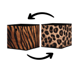 Caisson en tissu Leopard/Tigre 004227