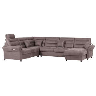 Salon d'angle Foreno marron