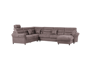 Salon d'angle Foreno marron
