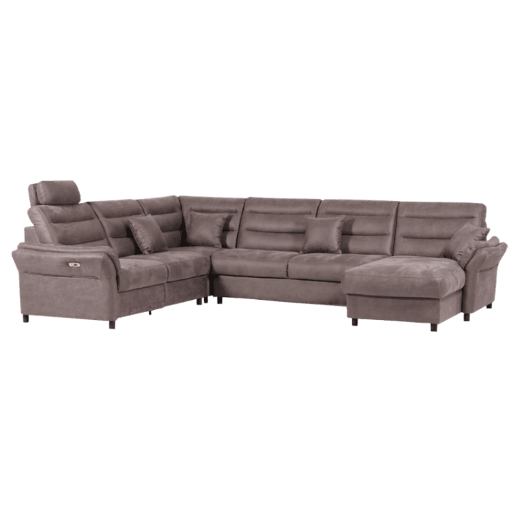 Salon d'angle Foreno marron