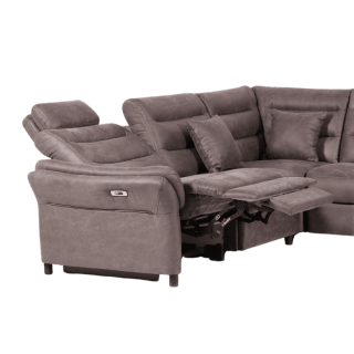 Salon d'angle Foreno marron