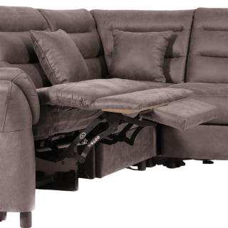 Salon d'angle Foreno marron