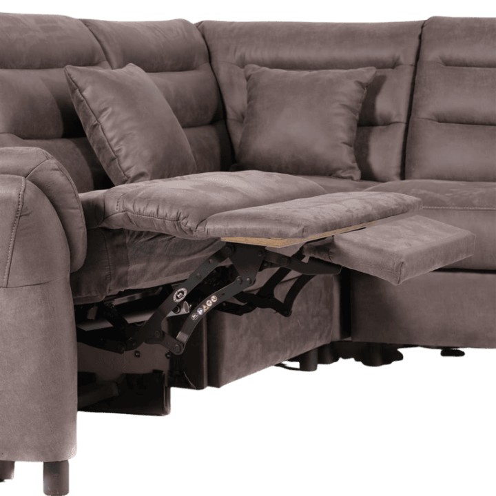 Salon d'angle Foreno marron