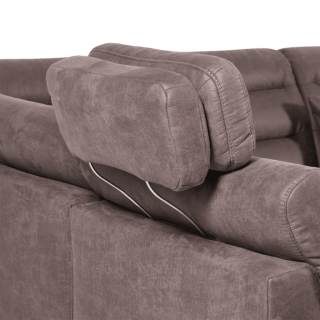Salon d'angle Foreno marron