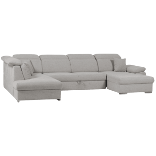 Salon d'angle Alabama gris clair