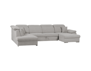 Salon d'angle Alabama gris clair