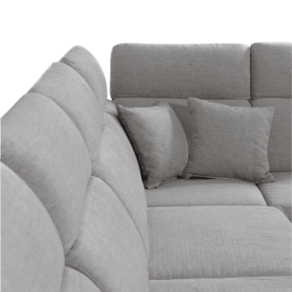 Salon d'angle Alabama gris clair