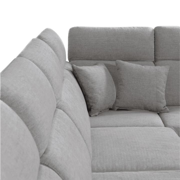 Salon d'angle Alabama gris clair