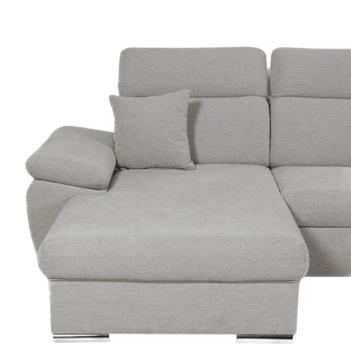 Salon d'angle Alabama gris clair