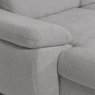 Salon d'angle Alabama gris clair