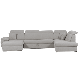 Salon d'angle Alabama gris clair