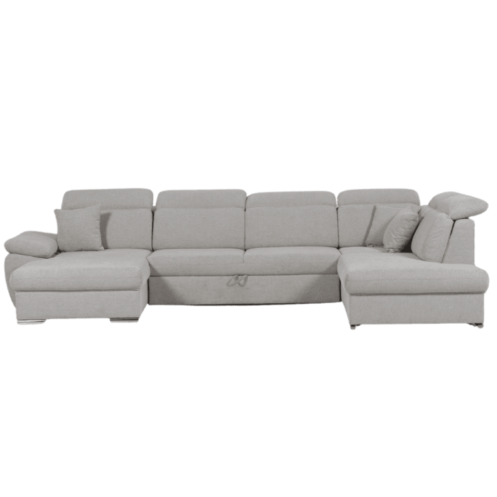 Salon d'angle Alabama gris clair