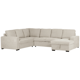 Salon d'angle Olivia convertible avec coffre de rangement