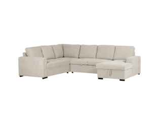 Salon d'angle Olivia convertible avec coffre de rangement