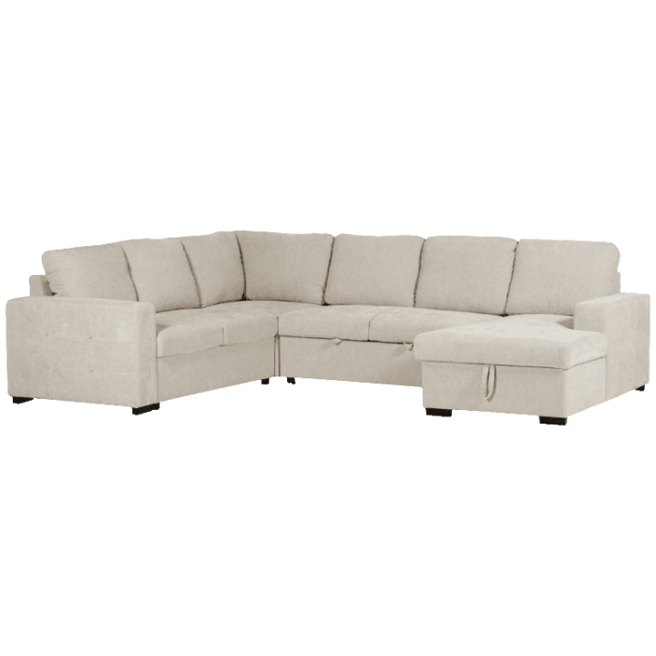 Salon d'angle Olivia convertible avec coffre de rangement