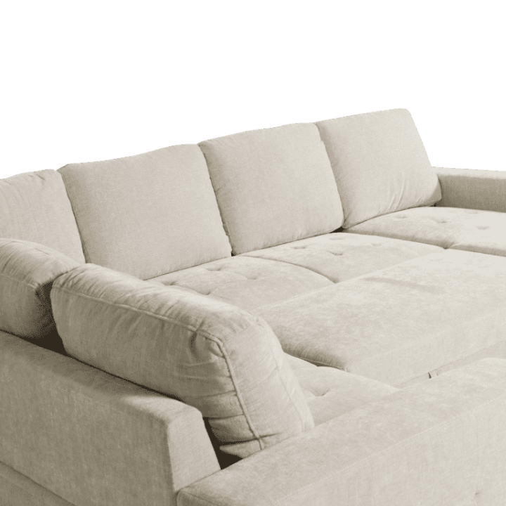 Salon d'angle Olivia convertible avec coffre de rangement