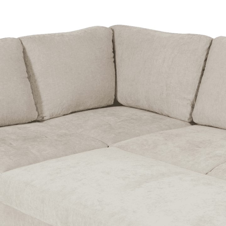 Salon d'angle Olivia convertible avec coffre de rangement