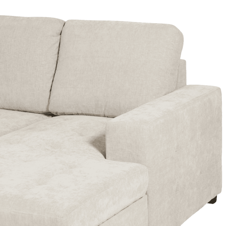 Salon d'angle Olivia convertible avec coffre de rangement