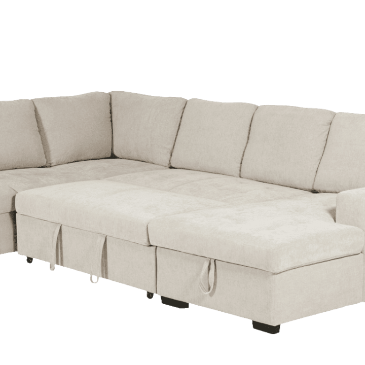 Salon d'angle Olivia convertible avec coffre de rangement
