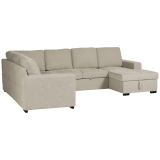 Salon d'angle Olivia convertible avec coffre de rangement