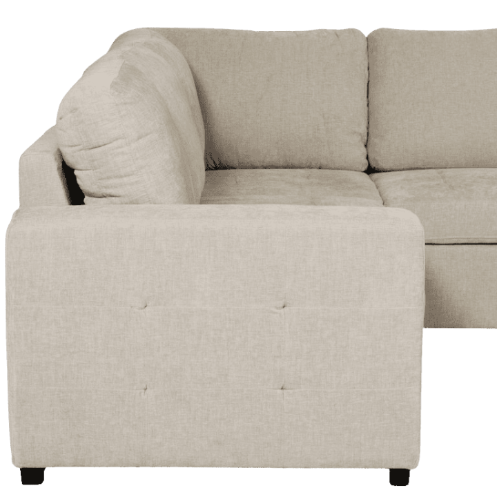 Salon d'angle Olivia convertible avec coffre de rangement