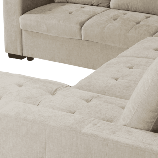 Salon d'angle Olivia convertible avec coffre de rangement