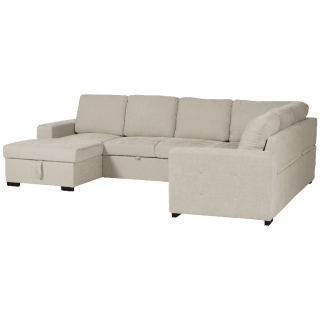 Salon d'angle Olivia convertible avec coffre de rangement