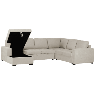 Salon d'angle Olivia convertible avec coffre de rangement