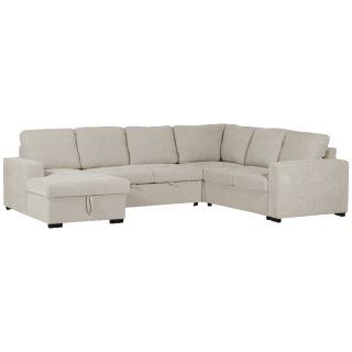 Salon d'angle Olivia convertible avec coffre de rangement