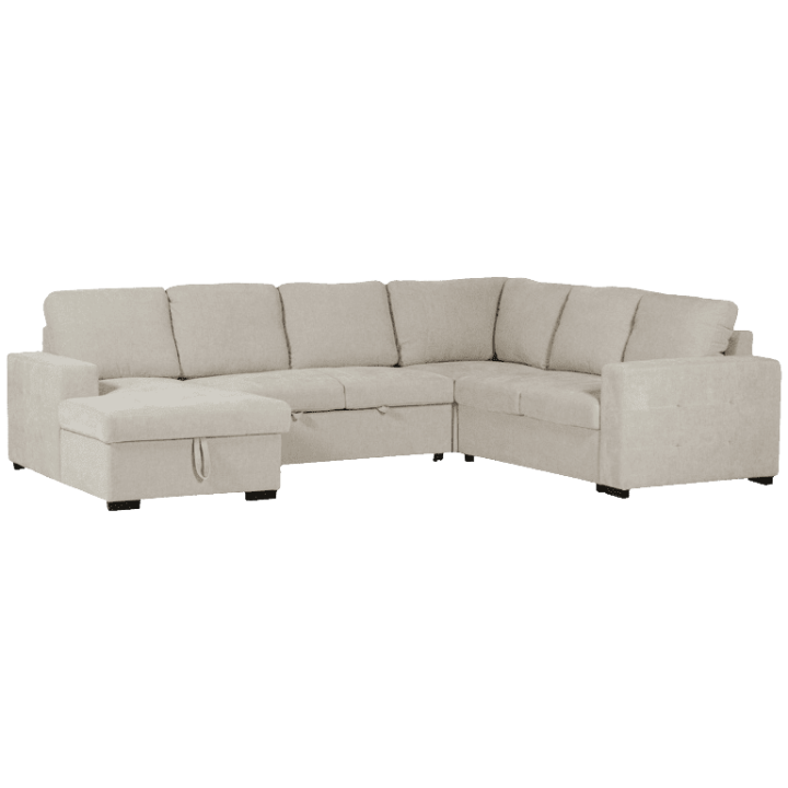 Salon d'angle Olivia convertible avec coffre de rangement