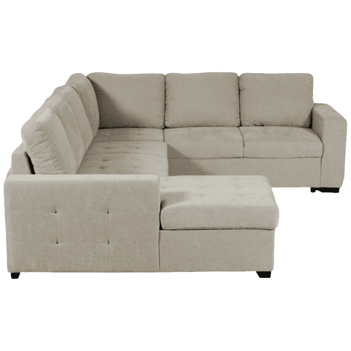 Salon d'angle Olivia convertible avec coffre de rangement