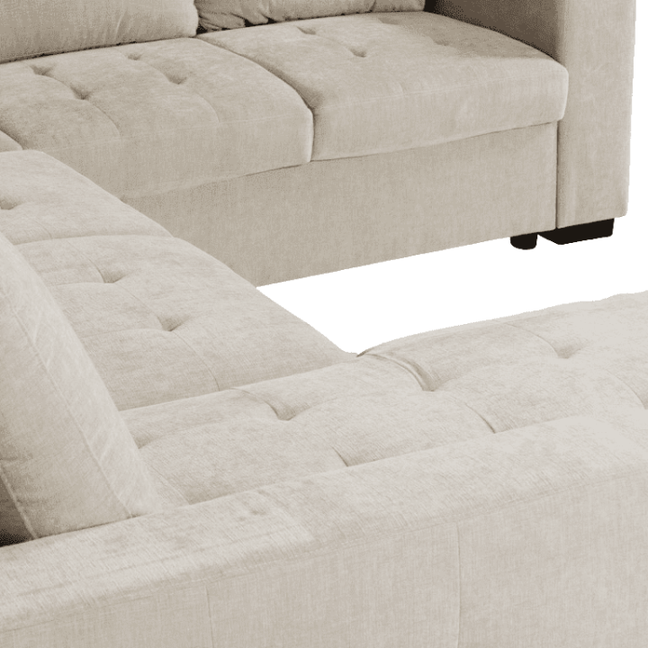 Salon d'angle Olivia convertible avec coffre de rangement
