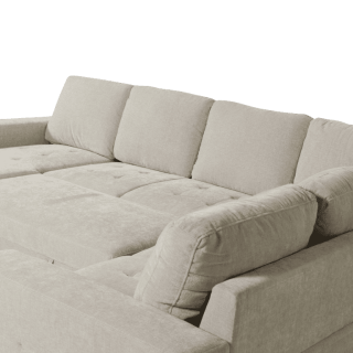 Salon d'angle Olivia convertible avec coffre de rangement